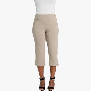 Briggs New York Women's Pull On Split Hem Capri, cobsto, 14